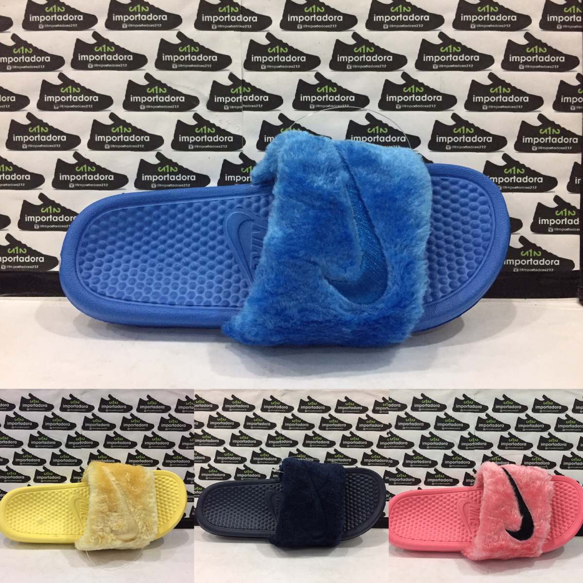 Cholas Sandalias Nike Peludas Tallas 35 Al 40 Importadora212 - Bs. 12,00 en  Mercado Libre