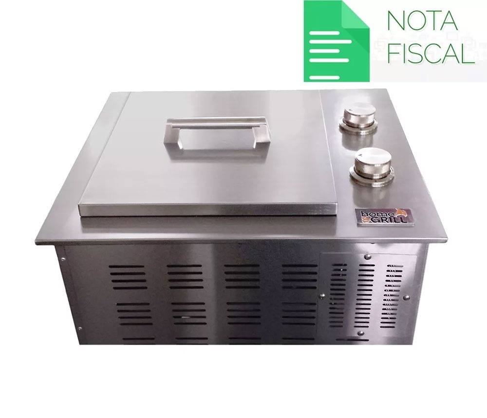 churrasqueira À gás home e grill drop in hg 2b 100 inox 304 r