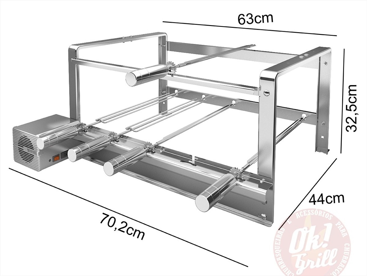 Featured image of post Grill Para Churrasqueira 5 Espetos Churrasqueira el trica seve fort grill 11 espetos quadrado esquerdo bivolt