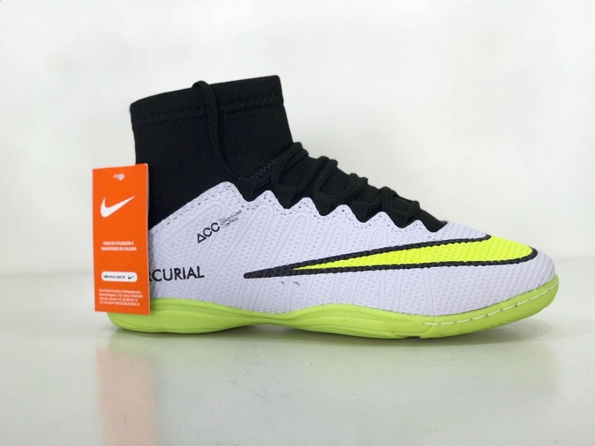 chuteira mercurial futsal cano alto