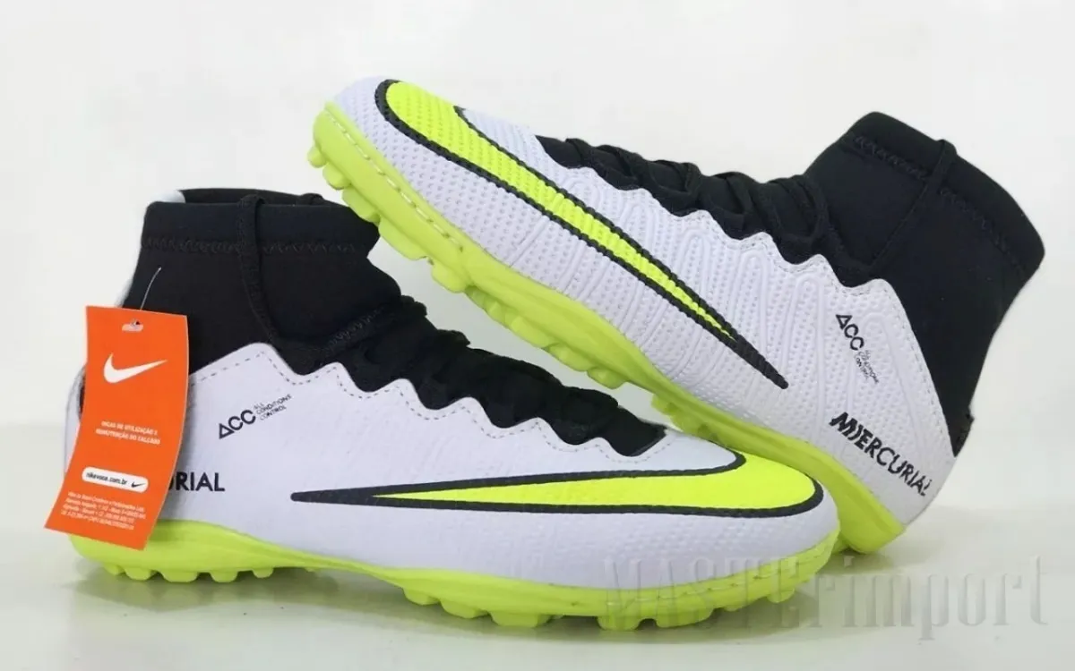 Chuteira Mercurial Bota Adulto Infantil 2 Pares Society - R$ 130,00 em Mercado Livre