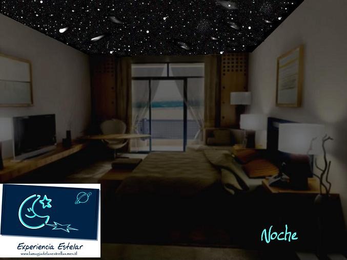 Cielo Estrellado En Su Habitacion, Estrellas En Techo Simula - $ 1,100.