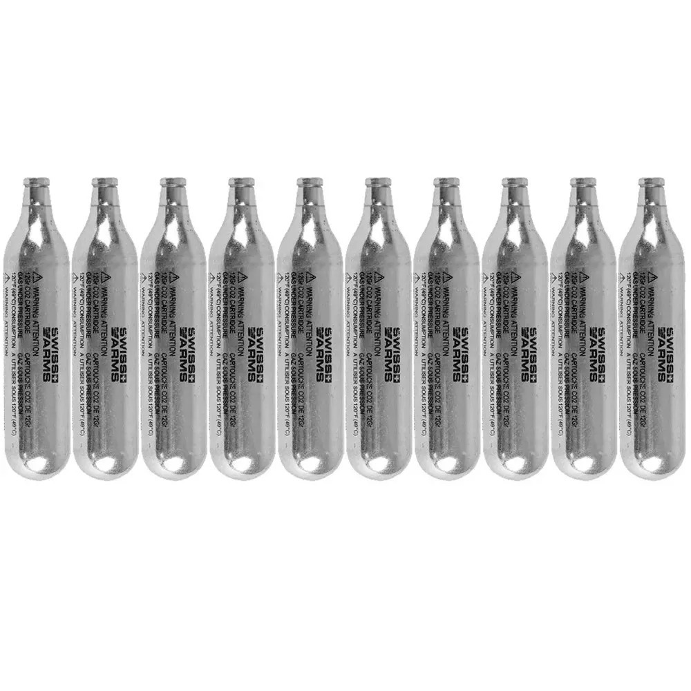 Swiss Arms 12G CO2 Cartridges 5 Pack For Airsoft