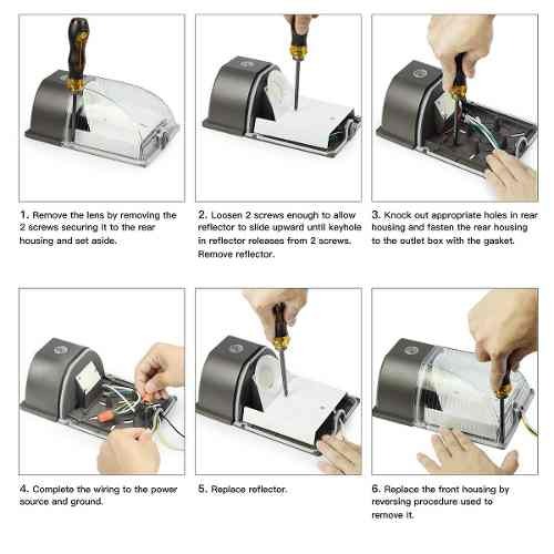 2 Pack LED Wall Pack Light 26W 3000lm 5000K Dusk-to-Dawn Photocell
