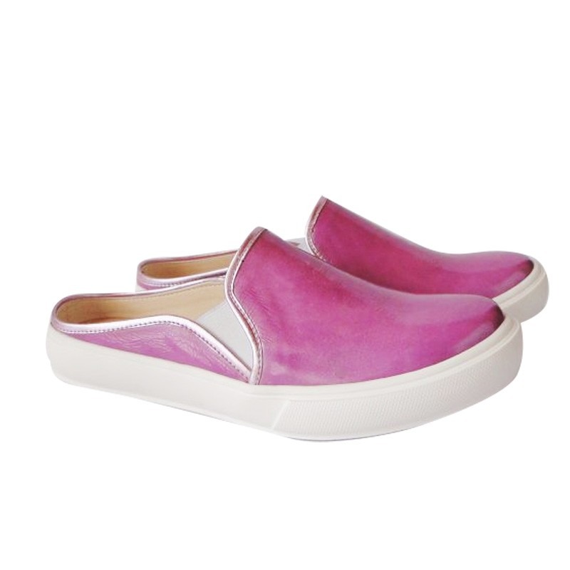 Clippate Panchas Suecos Sin Talon En Cuero Primavera Mujer