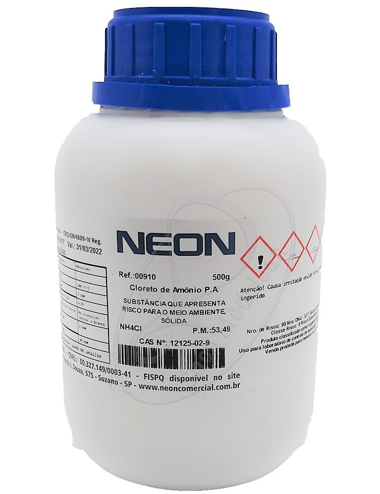 Cloreto De Alumínio Hexahidratado 20 Acido Salicílico 3 5 Cloreto Amonio Pa Fr. 500 Gr Acompanha Laudo Pureza - R$ 20,00 em
