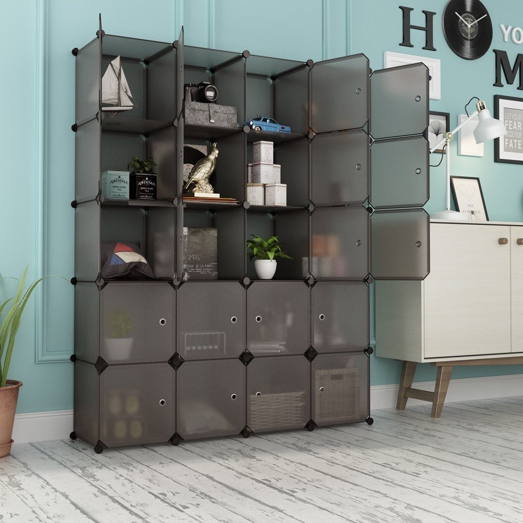 Closet Armable De 20 Cubos Cafe Importado Cubos Organizador - $ 3,700.