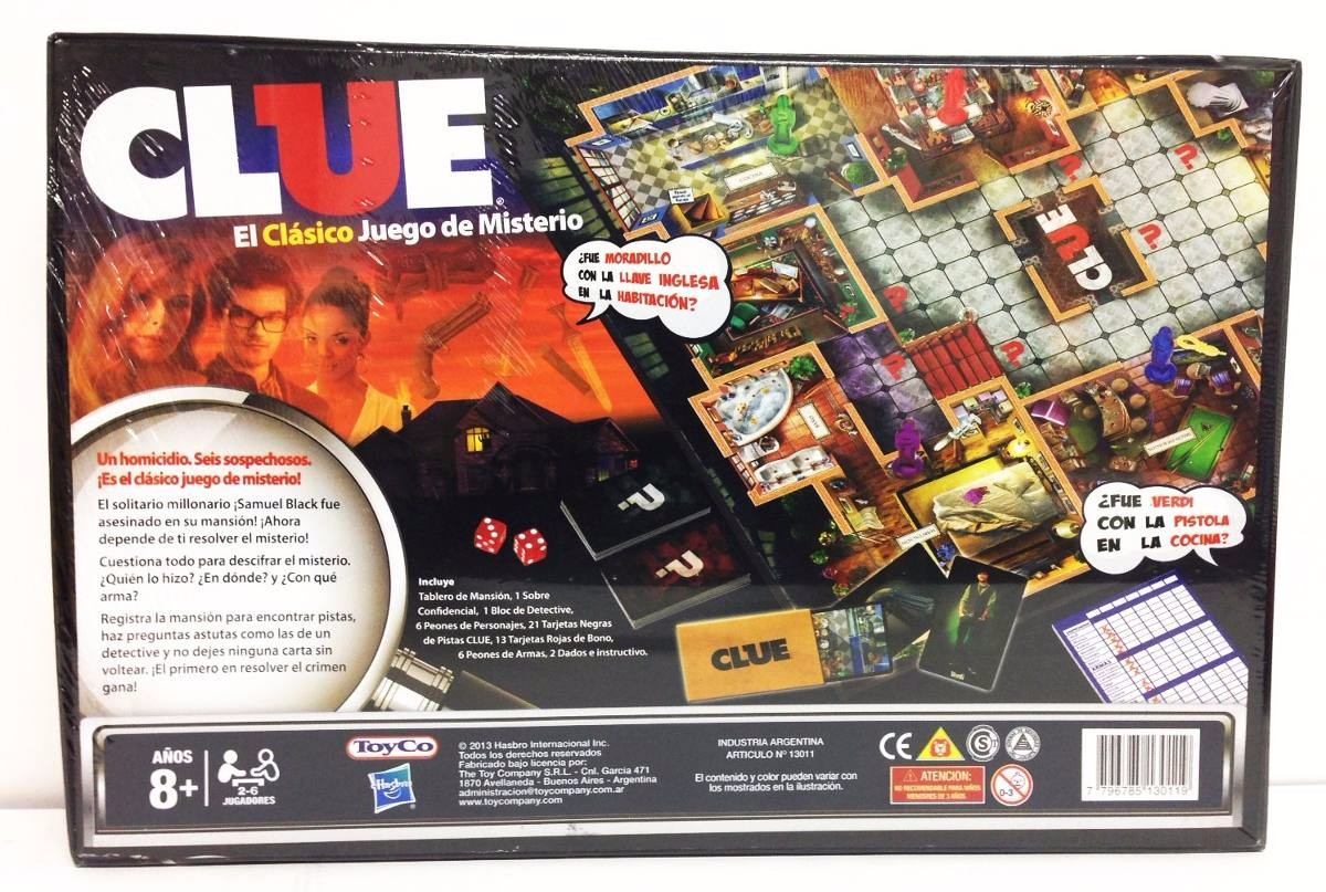 Clue El Clasico Juego Del Misterio Original De Hasbro - Bs 