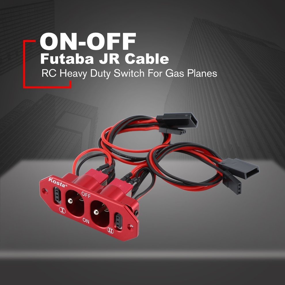 CNC Heavy Duty Double ON-OFF Power Switch With Futaba JR Cable For RC Models