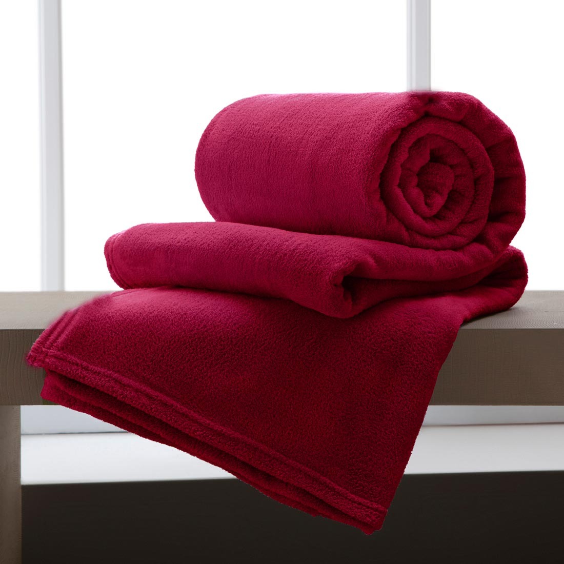 Cobertor/ Manta Casal De Microfibra Vermelho Corttex R