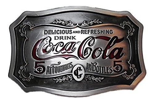 Coca Cola Classic Logo Pewter Finish Belt Buckle