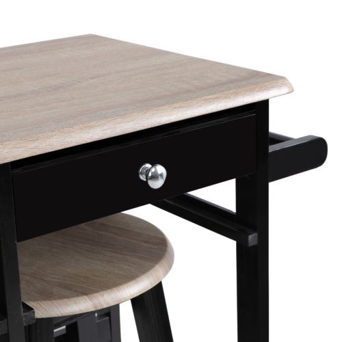 Cocina De Madera Balanceo Ruedas Plegable Mesa Abatible 2 Ca ... Cocina De Madera Balanceo Ruedas Plegable Mesa Abatible 2 Ca ...