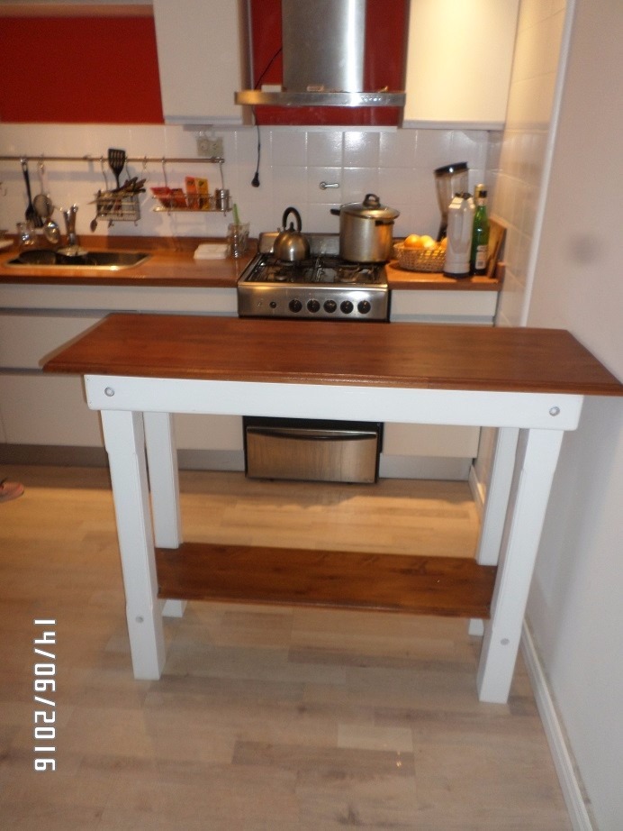 Desayunador barra cocina en madera maciza. 3.900,00 en ...