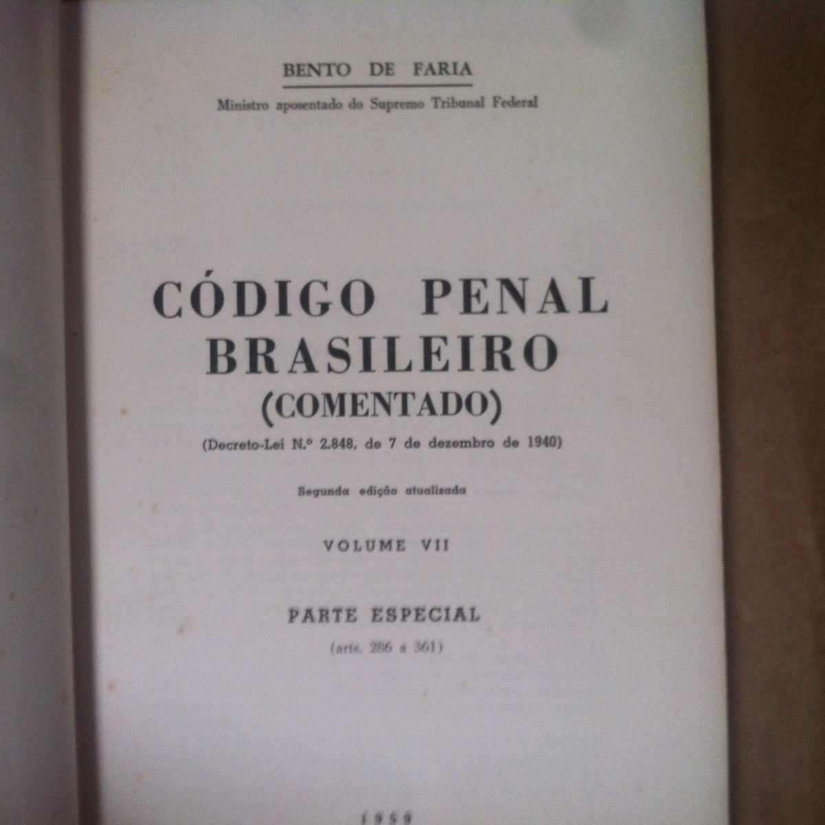 Codigo Penal Comentado 1959 Vol Vii - R$ 18,90 em Mercado