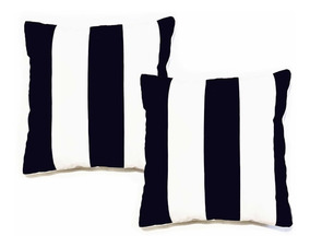 Nórdico Negro Cojín X Pzs Blanco Rayas 2 Con 50 Cm Funda ulFKJc13T