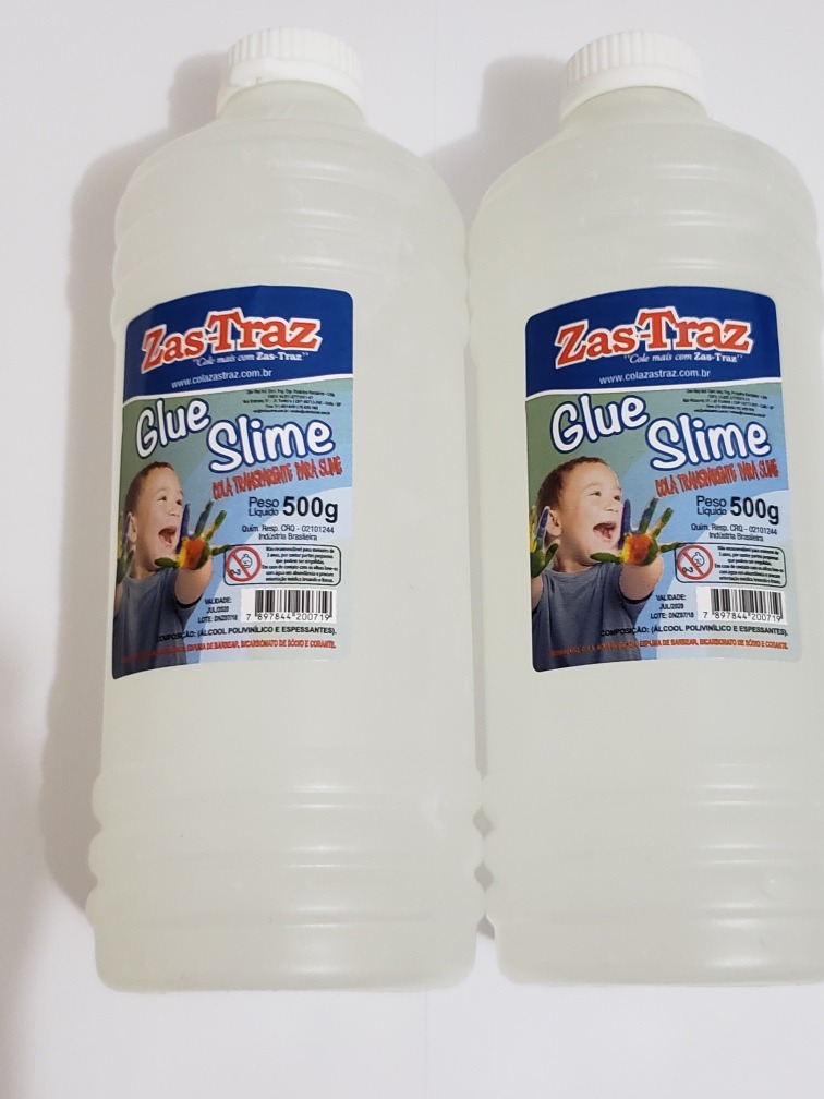 Cola Transparente Glue Slime 500g/ Kit Com 2 Unidades - R 