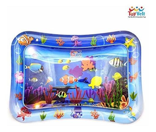 Idefair Estera de juego de agua Tummy Time Amarillo estera de agua para beb/é grande Estera de juego inflable para beb/és Forma de tortuga Juguetes para beb/és reci/én nacidos para 3 6 9 12 meses
