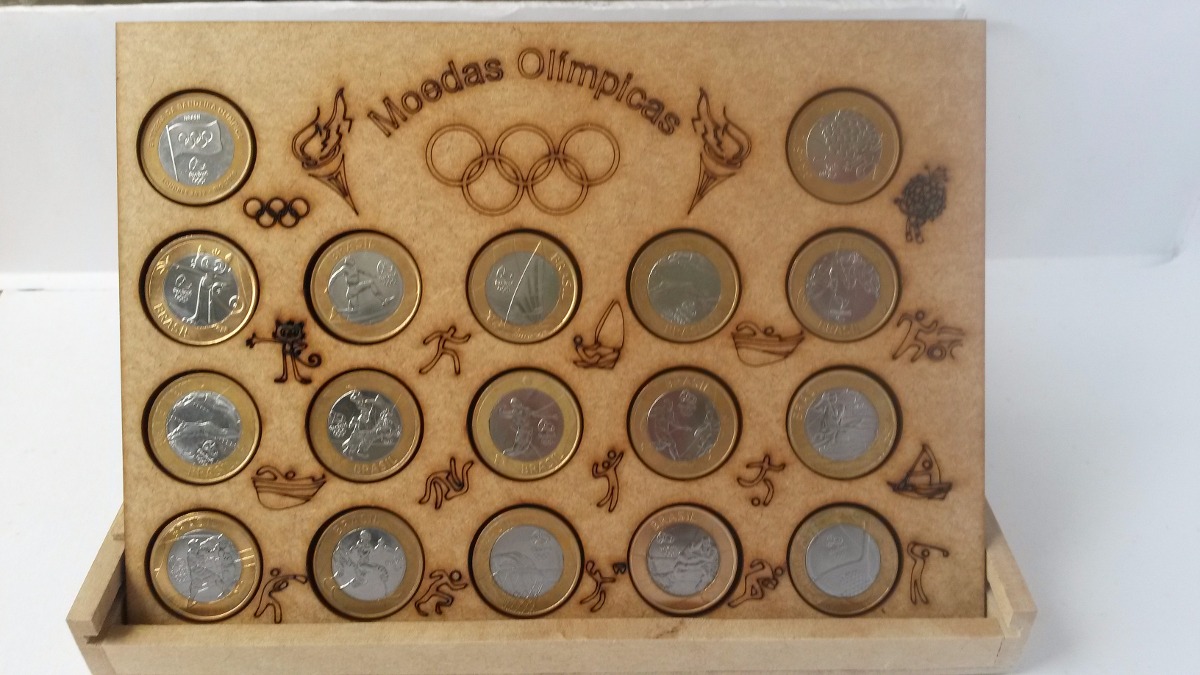 Coleção Completa Moedas Das Olimpíadas 2016 Com Bandeira ...