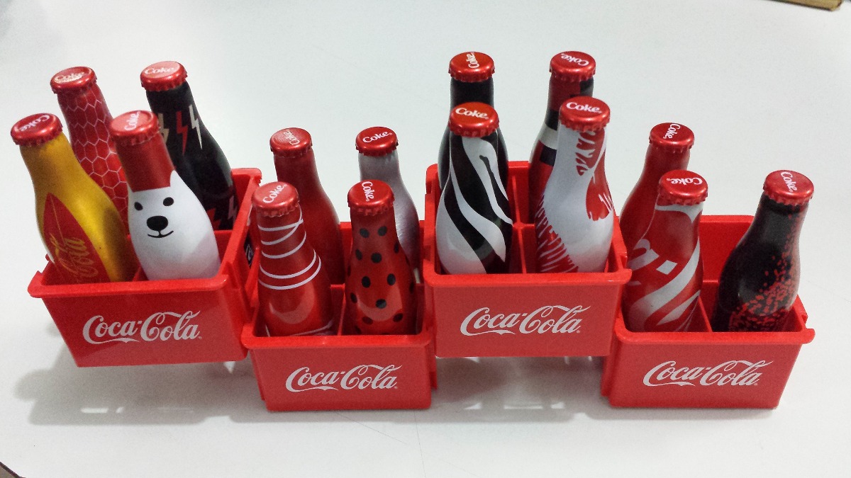 Coleção Mini Garrafinhas Coca Cola Da Galera + Engradados 