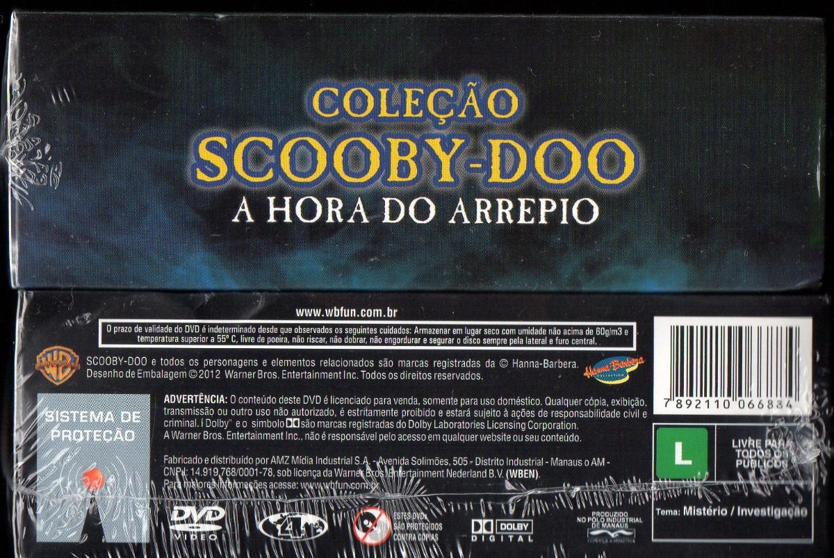 Coleção Scooby Doo A Hora Do Arrepio Box 3 Dvds Lacrado - 