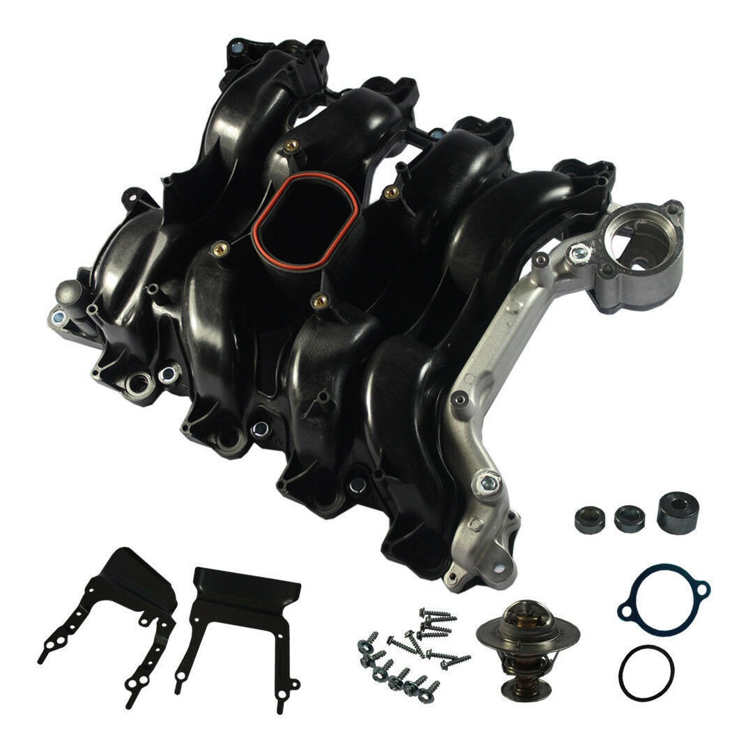 Intake Manifold w// Thermostat Gaskets O-Rings For Ford Lincoln Mercury 4.6L V8