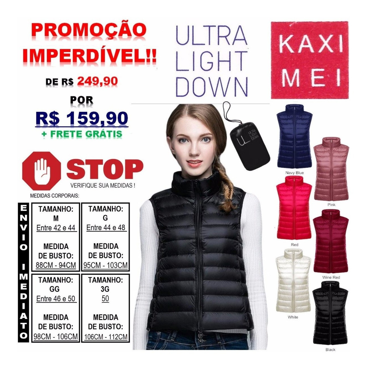 jaqueta ultra light feminina