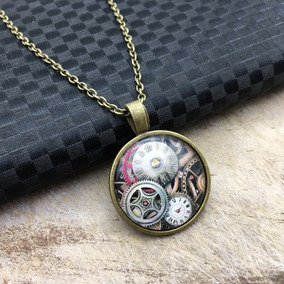 Moda Engranaje Steampunk Collar Vintage Reloj 4Rq35AjL