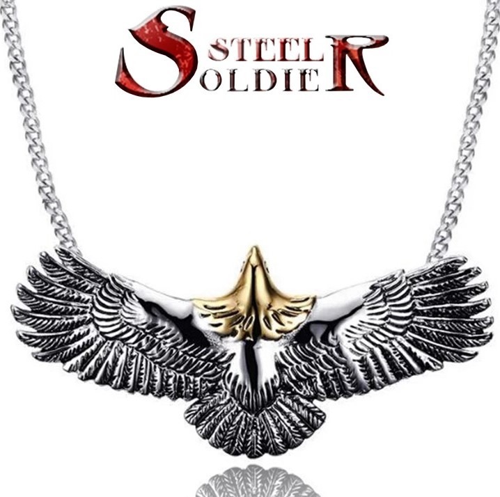 Collar Harley Davidson Águila Eagle Titanium Sólido S 150 00 En Collar Harley Davidson águila Eagle Titanium Sólido