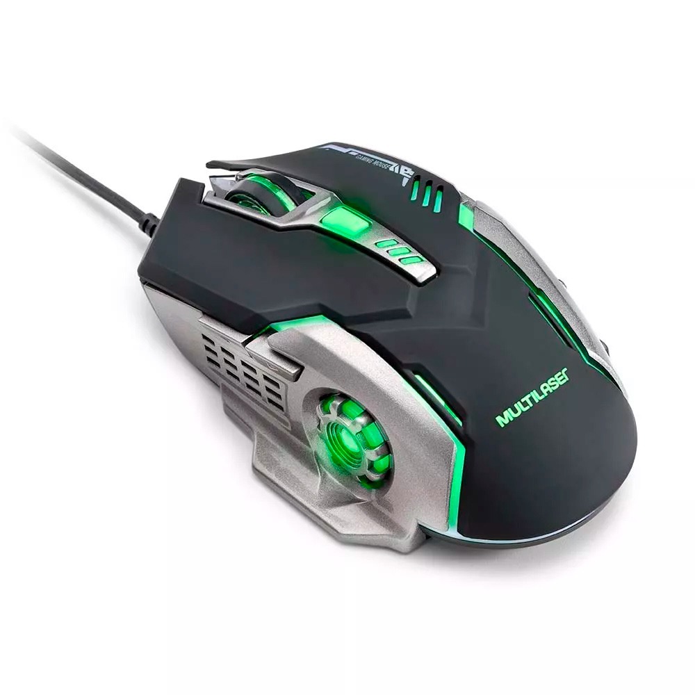 Mouse Led Com 7 Botões Fps Moba 2400 Dpi Multilaser Mo269 - R$ 49,00 em