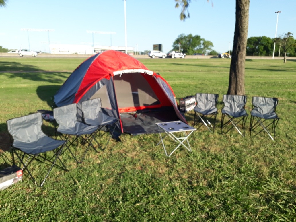 Camping Carpa Quechua Personas 6 Mesa Combo Sillas Plegables PkZXiu