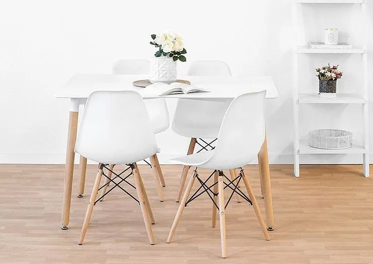 Combo 699 Mesa 20x804 Juego 00 Blancas11 De 1 Sillas Eames Comedor nw0N8kXPO