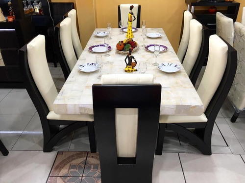 Comedor 8 Sillas Cuadrado Rectangular Piedra Onix Comedores ... Comedor 8 Sillas Cuadrado Rectangular Piedra Onix Comedores ...