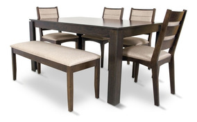 Estilo 1 4 Comedor Bering Contemporáneo Sillas Y Banca USzqGMVp