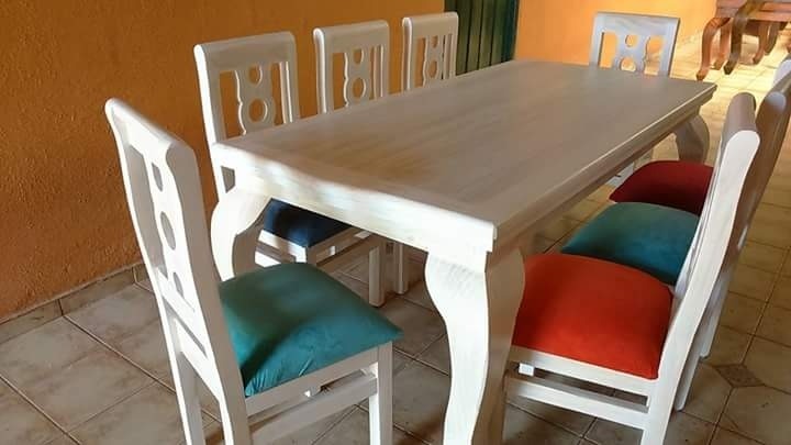 Comedor Blanco Envejecido - $ 360.000 en Mercado Libre Comedor Blanco Envejecido - $ 360.000 en Mercado Libre