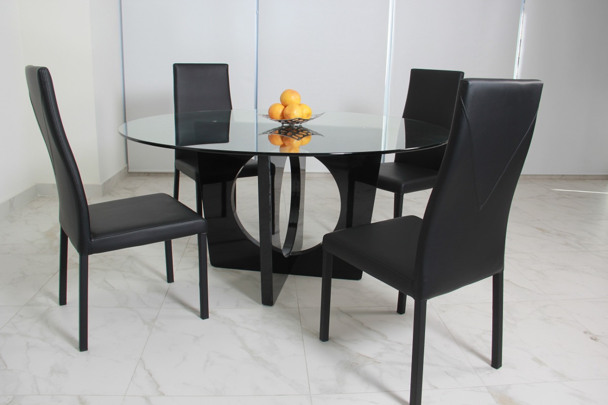 Comedor De Cristal Templado Redondo Moderno - $ 9,900.00 en Mercado ... Comedor De Cristal Templado Redondo Moderno - $ 9,900.00 en Mercado ...