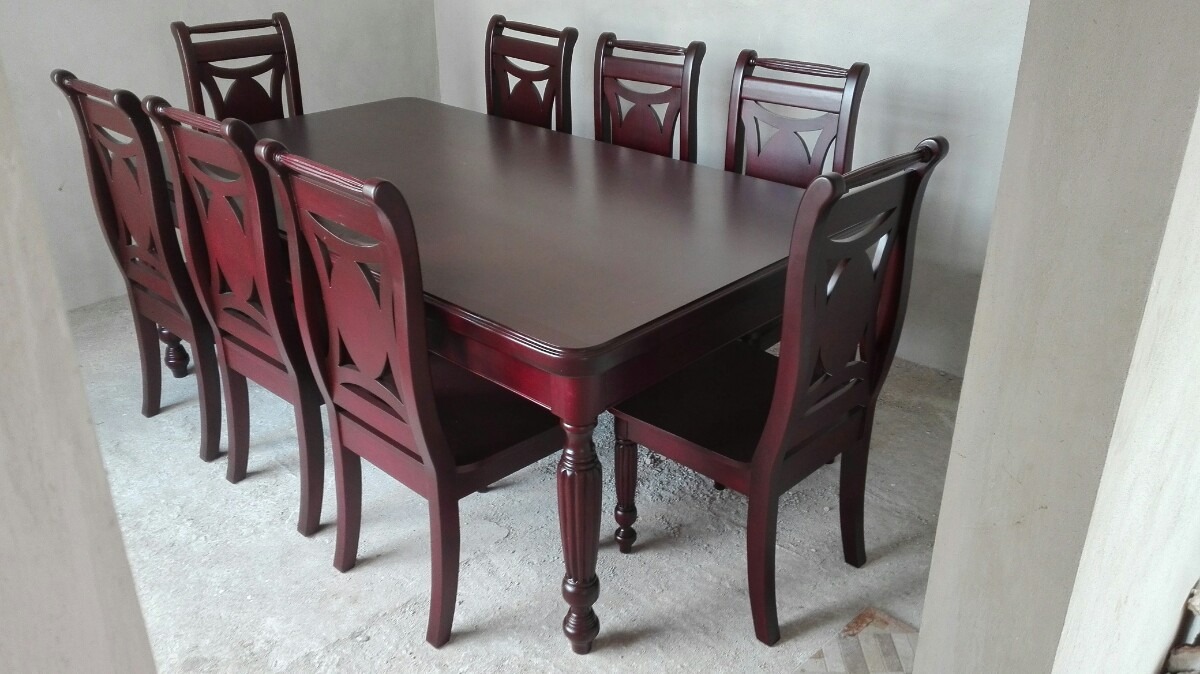 Comedor Para 8 Sillas En Madera De Cedro - $ 30,000.00 en Mercado Libre Comedor Para 8 Sillas En Madera De Cedro - $ 30,000.00 en Mercado Libre