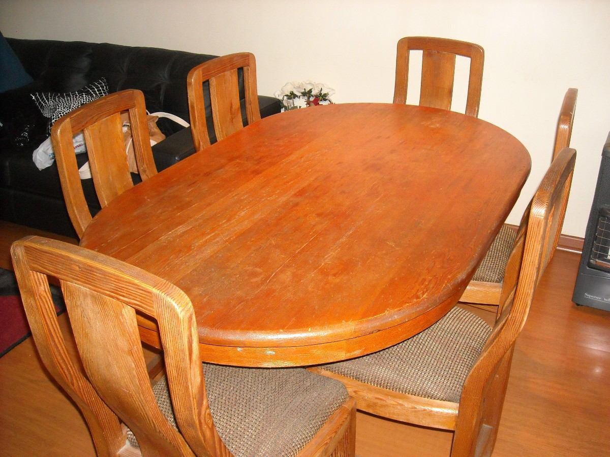 Comedor Pino Oregon Americano, Mesa Con Piña 6 Sillas - $ 1.200.000 ... Comedor Pino Oregon Americano, Mesa Con Piña 6 Sillas - $ 1.200.000 ...