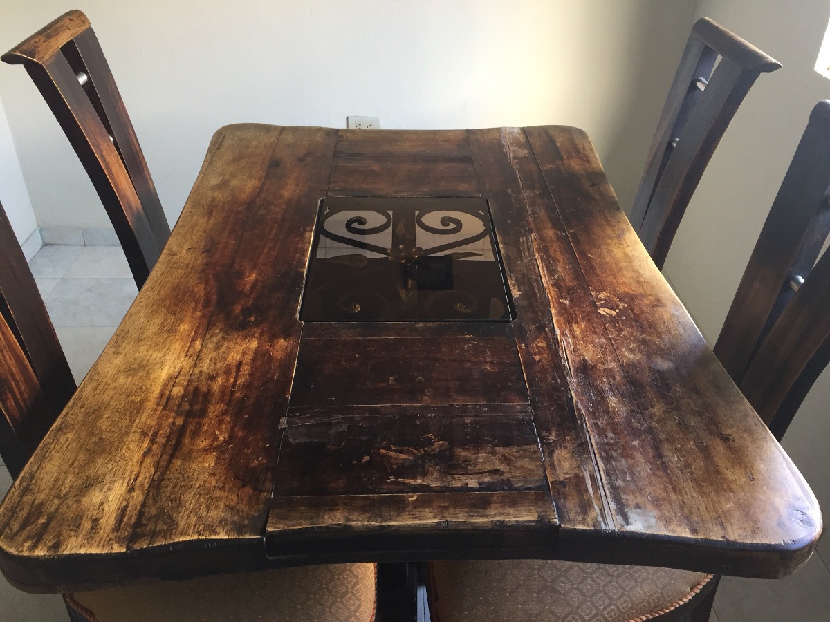 Comedor Rústico En Madera De 4 Puestos - $ 420.000 en Mercado Libre Comedor Rústico En Madera De 4 Puestos - $ 420.000 en Mercado Libre