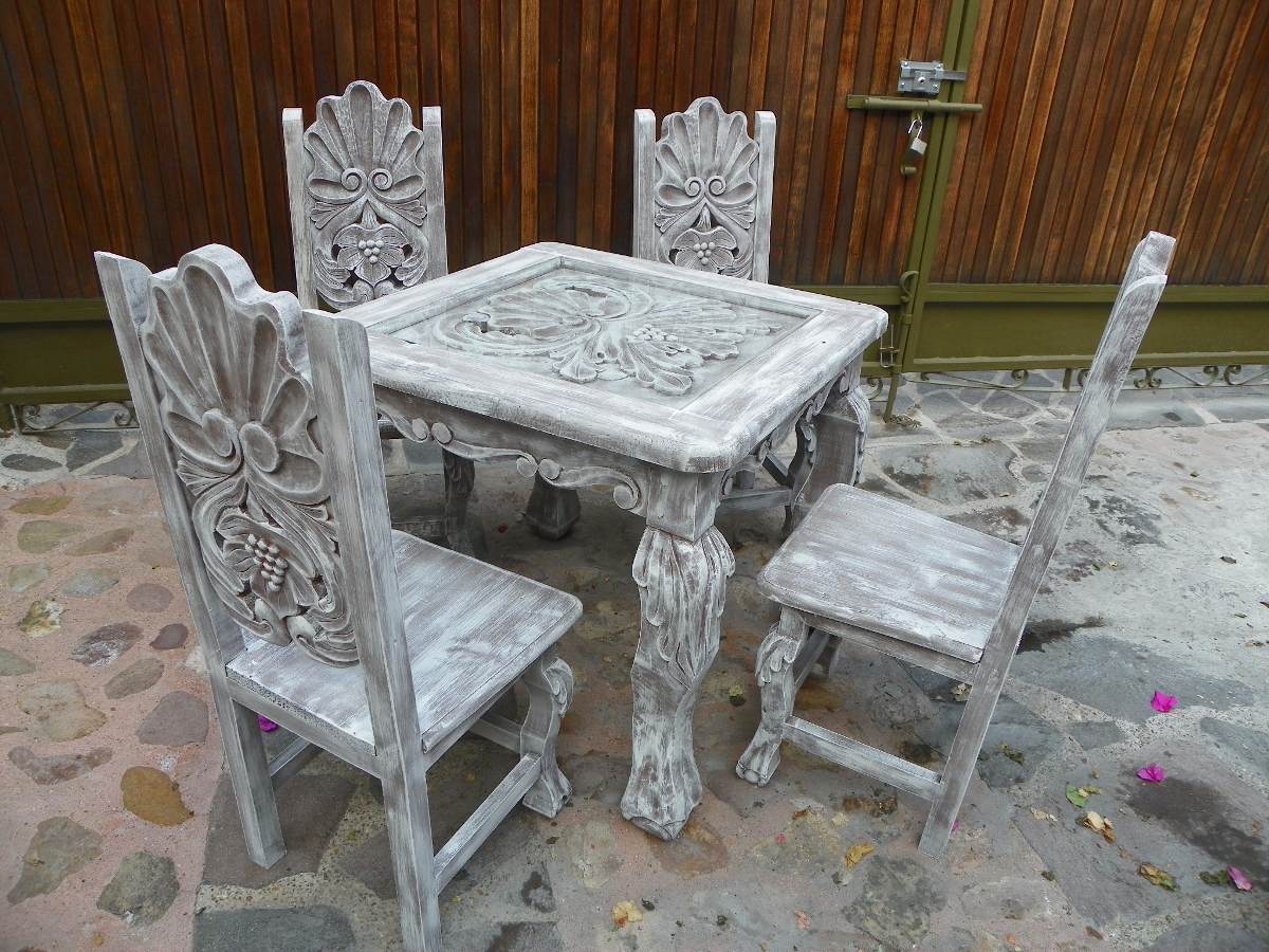 Comedor Vintage Tallado En Madera Con Decapado Antiguo - $ 9,750.00 ... Comedor Vintage Tallado En Madera Con Decapado Antiguo - $ 9,750.00 ...