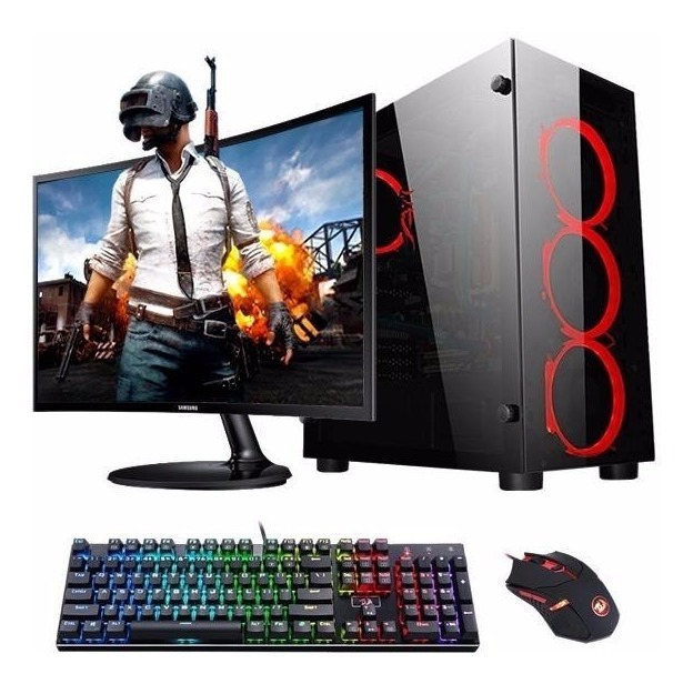 Computadora Gaming Completa Juegos Monitor Led 24 Regalo