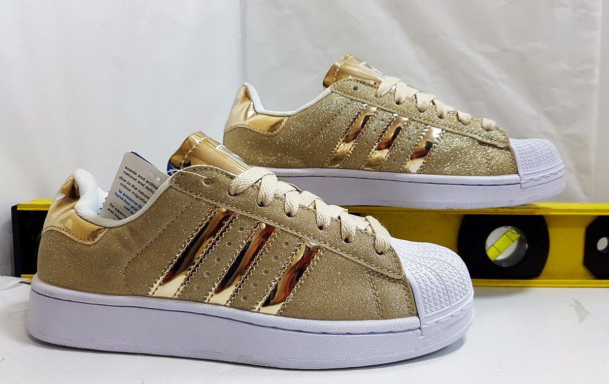 Concha Superstar Glitter Gold Super Star Dorado Oro adidas ...