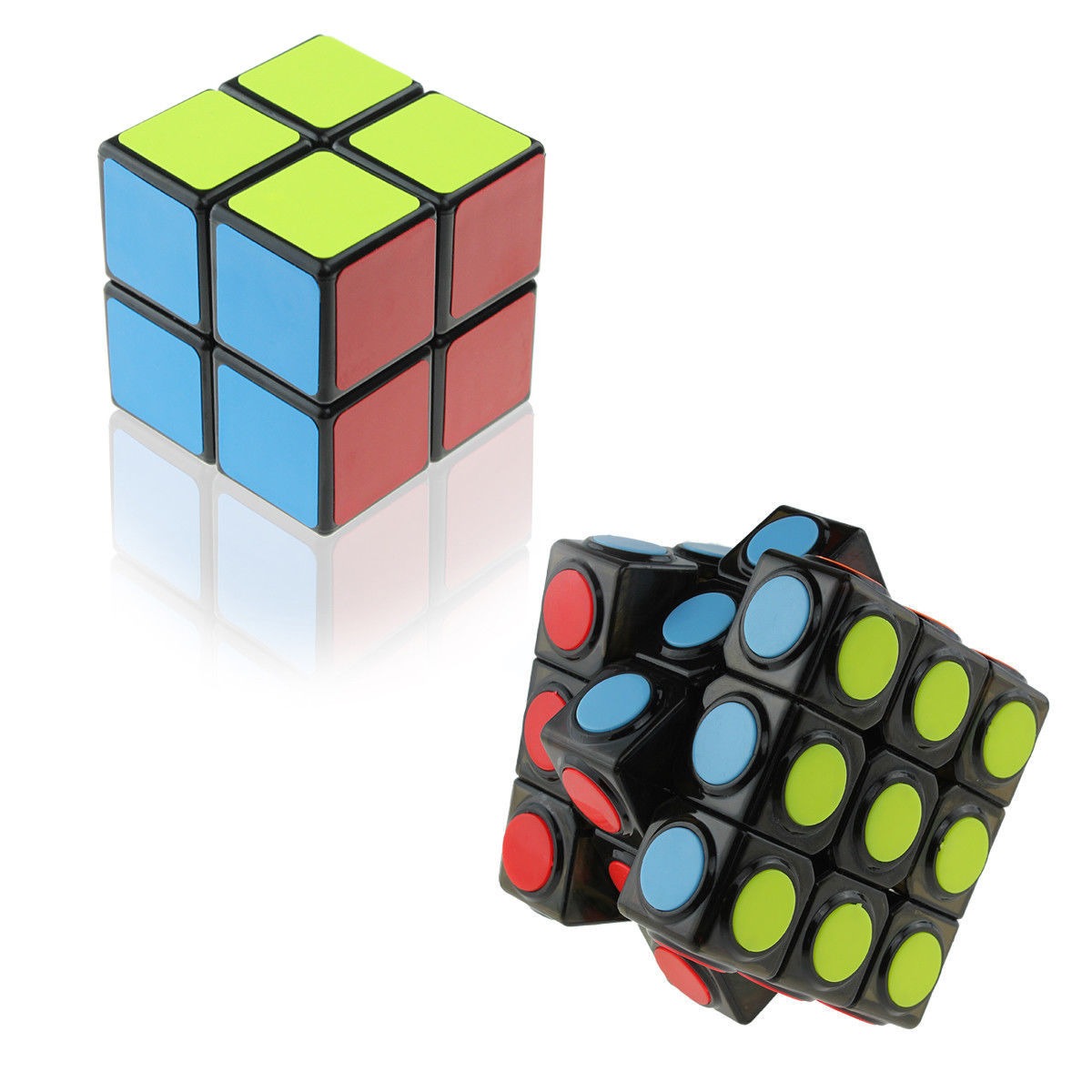 De Fibra de Carbono Adhesiva Rubix 3X3 Cubo velocidad de juego de puzzle de juguete suave Memoria Niños Nuevo 