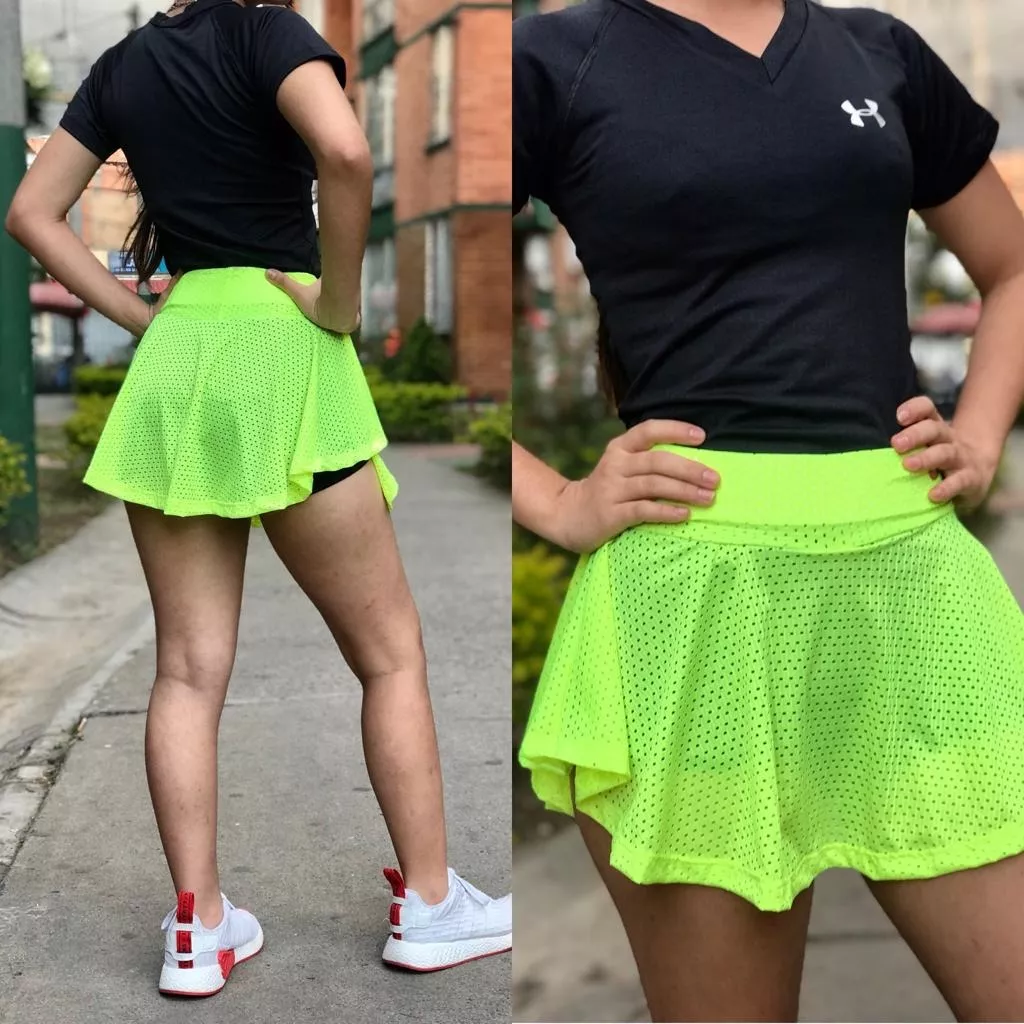 conjunto deportivo falda short