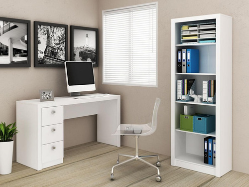 Conjunto Kit Home Office C Mesa E Estante Alta Branco Re R 639 Conjunto Kit Home Office C Mesa E Estante Alta Branco Re R 639 90 Em Mercado Livre