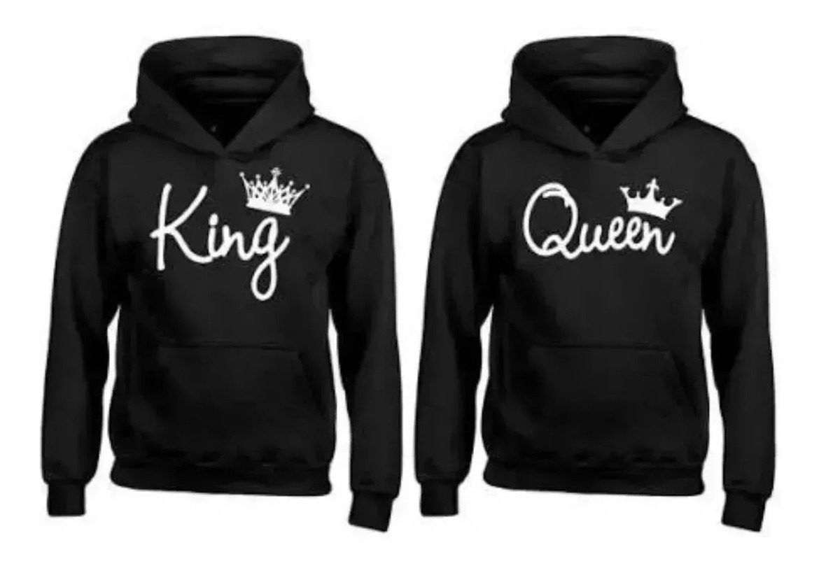 Conjunto Moletom Canguru Kit 2 Blusas Casal King Queen - R$ 149,00 em Mercado Livre
