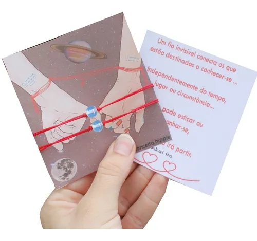 Conjunto Pulseiras Casal Pedra Da Lua A Lenda De Akai Ito