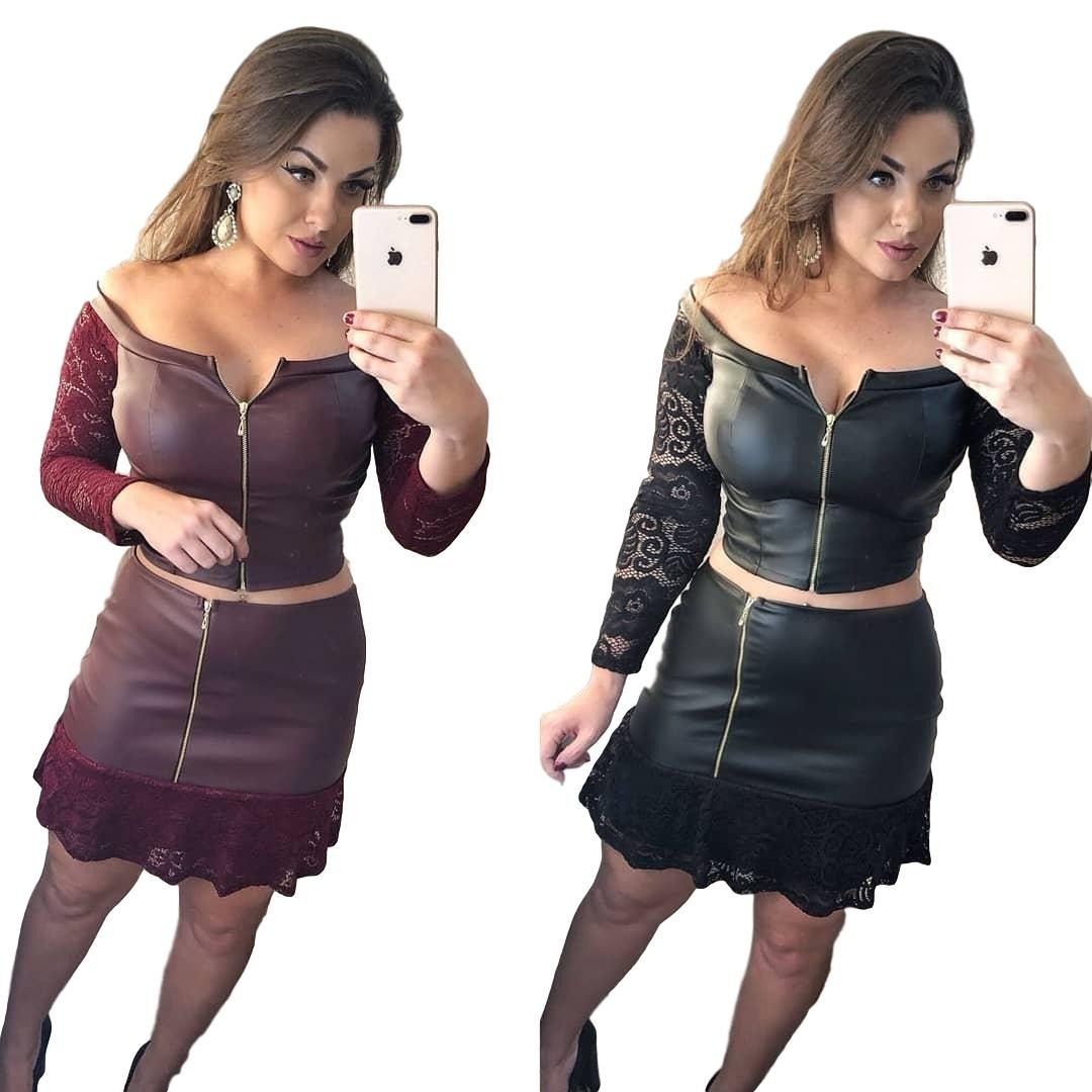 conjunto de saia e cropped mercado livre