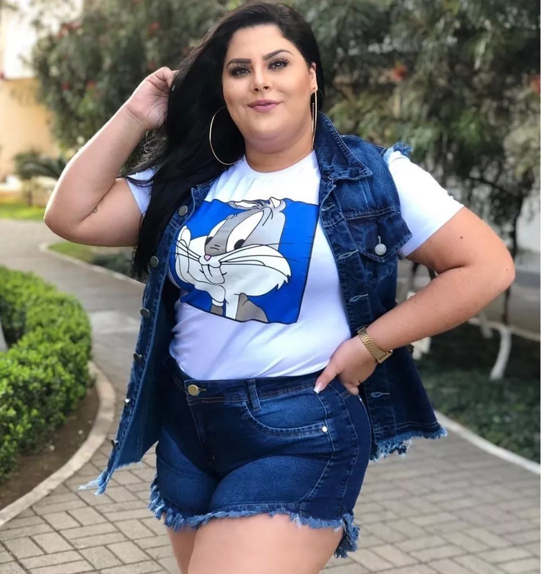 colete plus size jeans