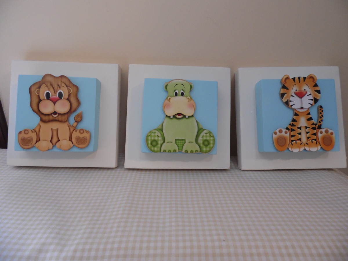 Conjunto Trio De Quadros Decorativos Para Quarto Beb u00ea R$ 59,00 em Mercado Livre Armario Escobero Resina Leroy Merlin ~ Conjunto Trio De Quadros Decorativos Para Quarto Beb u00ea R$ 59,00 em Mercado Livre