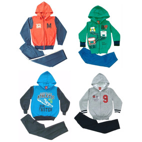 Kit Lote 8 Conjunto Infantil Masculino Moletom Roupa Atacado